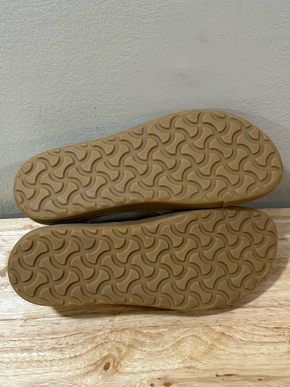 Birkenstock Women's Slip-On Athletic Shoes in Light Beige with Gum Sole - Picture 10 of 11